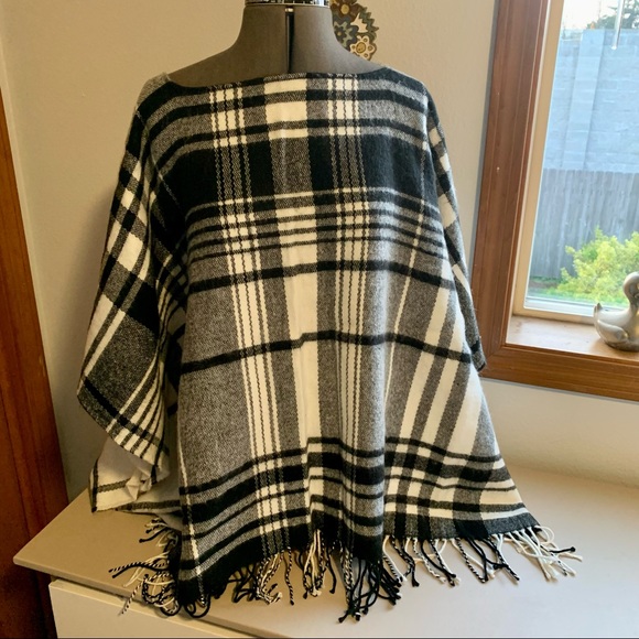 a new day Jackets & Blazers - A New Day black plaid poncho